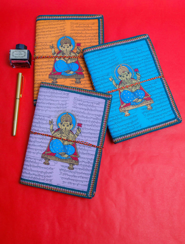 Ganesh Printed Handmade Paper Diary