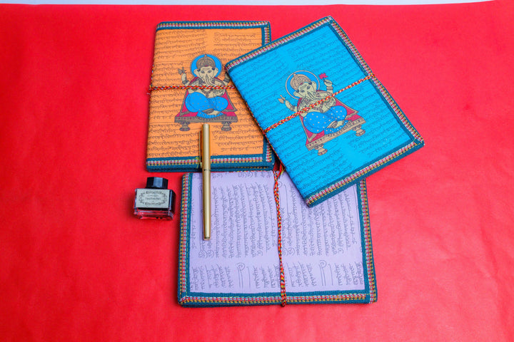 Ganesh Printed Handmade Paper Diary