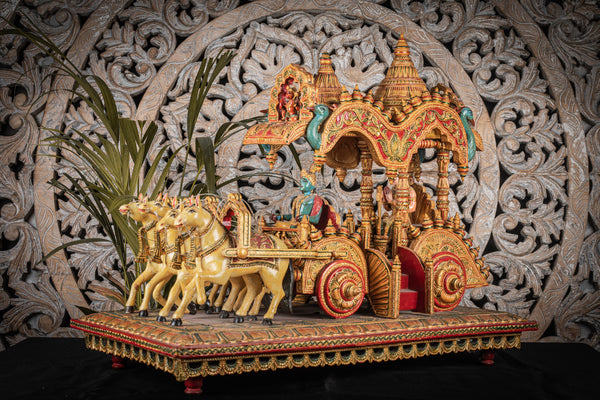 Handcrafted Wooden Arjun Rath