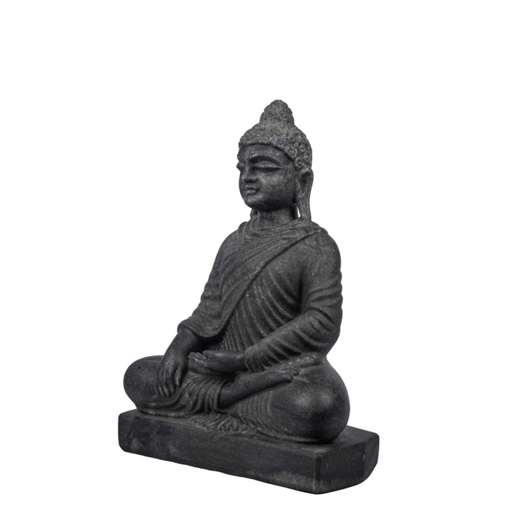 Black Marble Buddha Statue