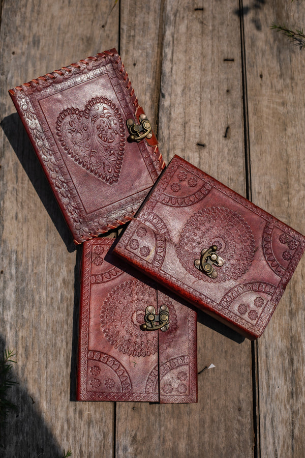 Leather Diary With Antique Lock