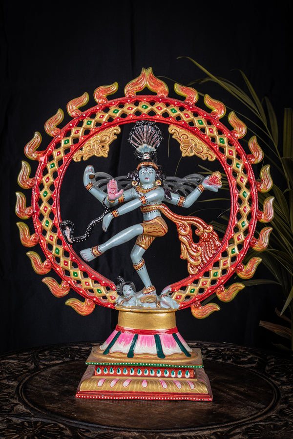 Metal Meenakari Natraj Statue