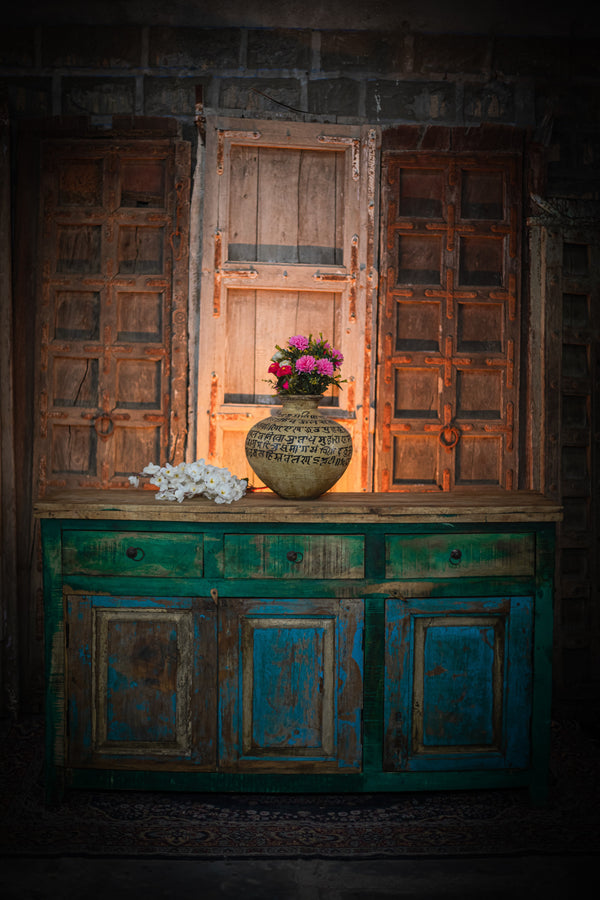 Reclaimed Wooden Traditional Cabinet Sideboard