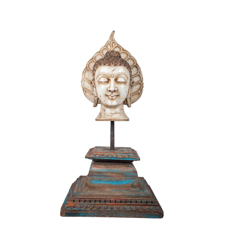 Marble Leaf Buddha Face