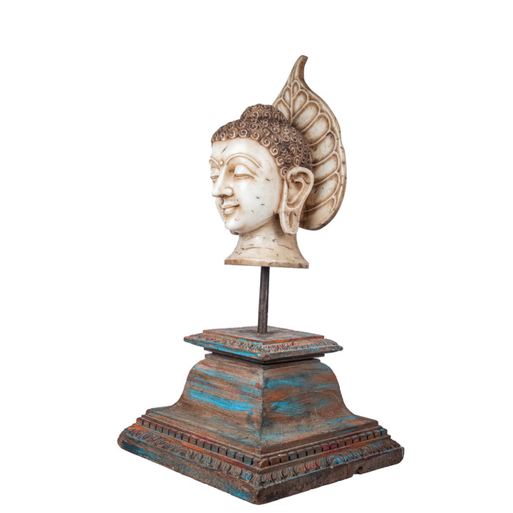 Marble Leaf Buddha Face