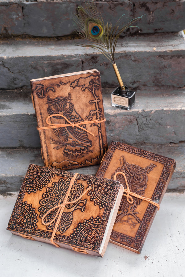 Handcrafted Printed Leather Diary