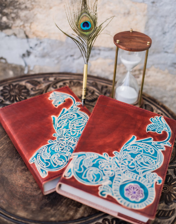 Handpainted Leather Diary