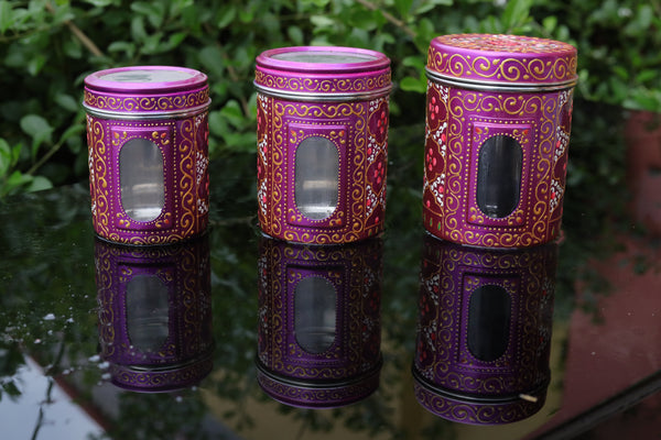 Meenakari Stainless Steel Storage Containers