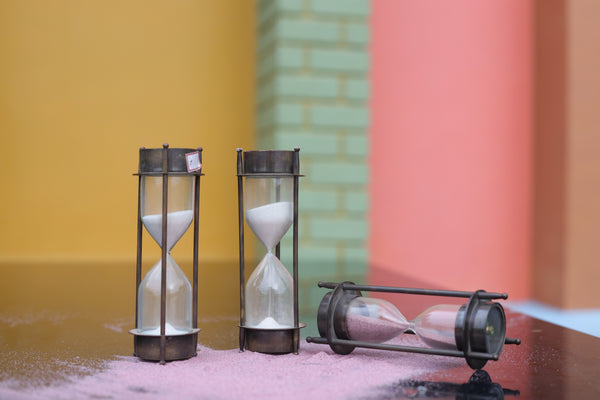 Vintage Sand Timer With Compass