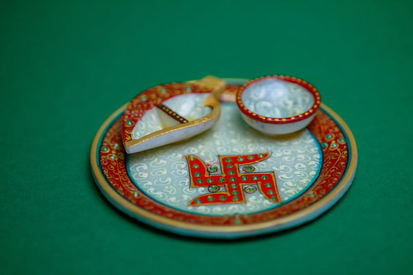 Marble Puja Plate