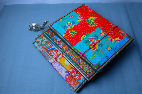 Vibrant and Colorful Fabric Cover Paper Diary
