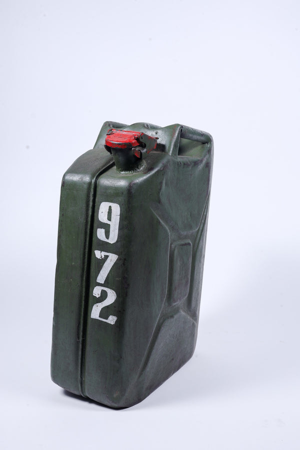 Rustic Plastic Military Fuel Can Durable Outdoor Storage Solution