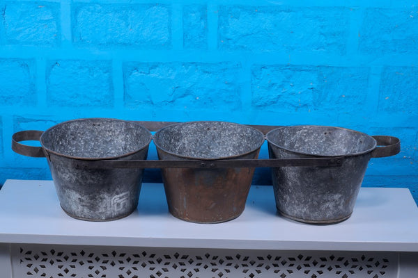 Rustic Wrought Iron Planter for Indoor & Outdoor Decor