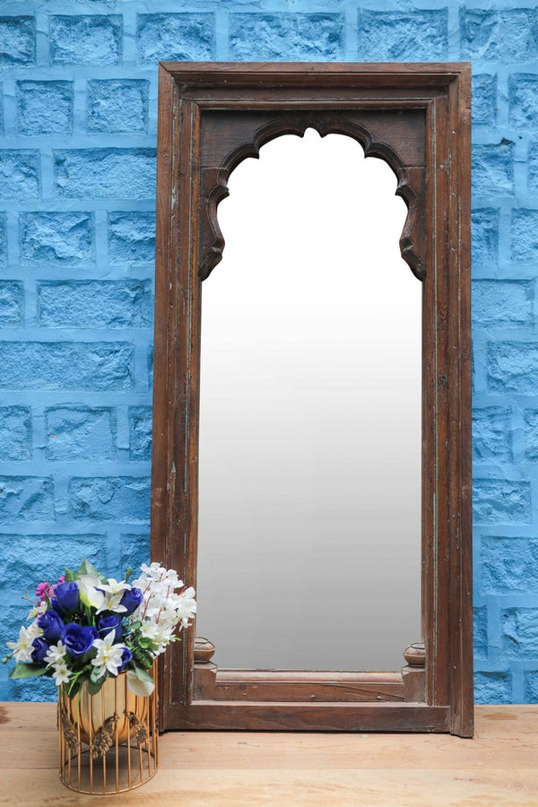 Decorative Wooden Carved Hanging Mirror For Home Decor