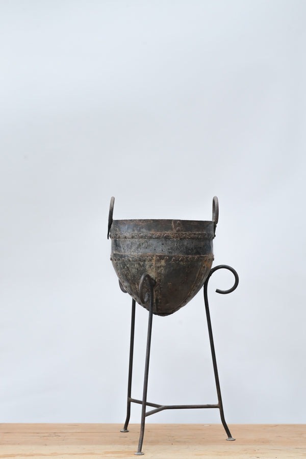 Wrought Iron Planter with Stand -Indoor & Outdoor Garden Decor