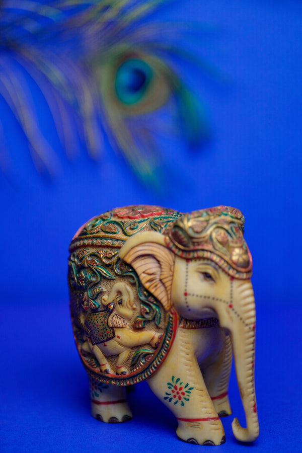 Marble Dust Elephant Statue