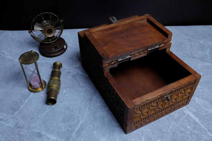 Handcrafted Vintage Wooden Box/Trunk