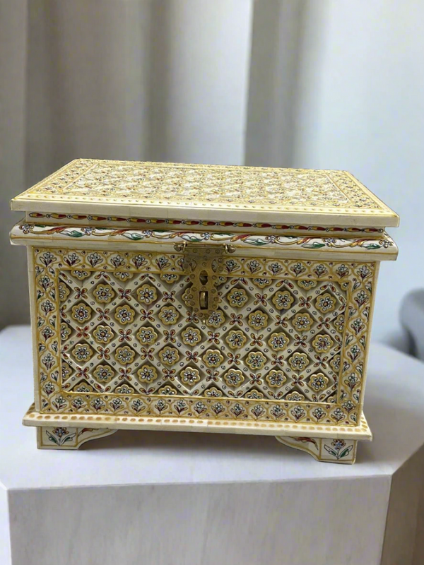 handpainted camel bone jewelery box
